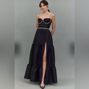 V. Chapman Lucetta Corset Tiered Maxi Dress